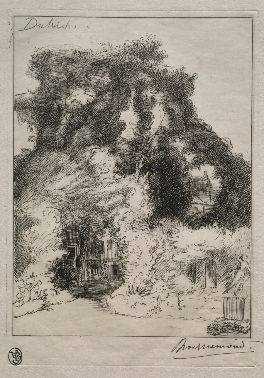 The Garden of the Inn at Dulwich by Félix Bracquemond