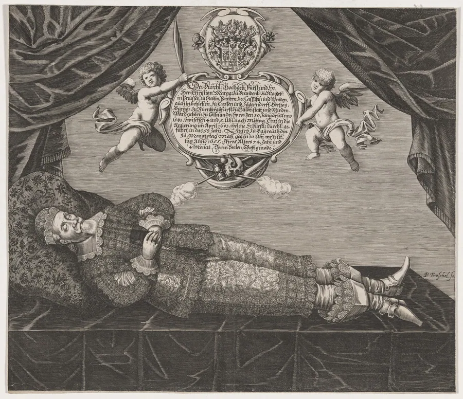 Christian, Margrave of Brandenburg-Bayreuth on his Deathbed by Peter Troschel