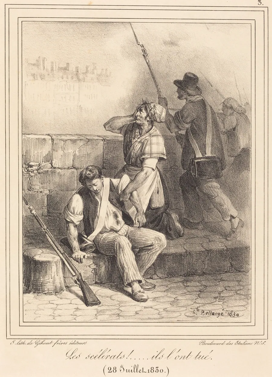 "Les Scélérats!..." by Hippolyte Bellangé