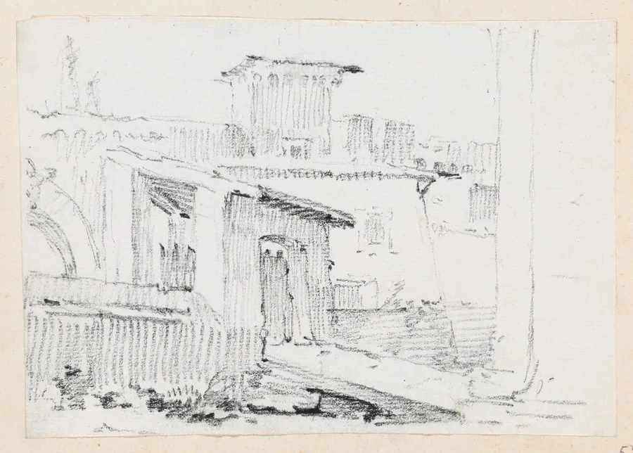 Roman Buildings with an Open Shed by Joseph-Marie Vien