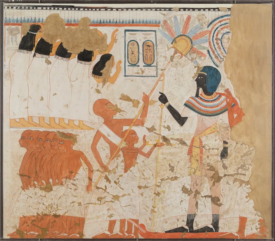Dragging a Statue of Thutmose I by Norman de Garis Davies