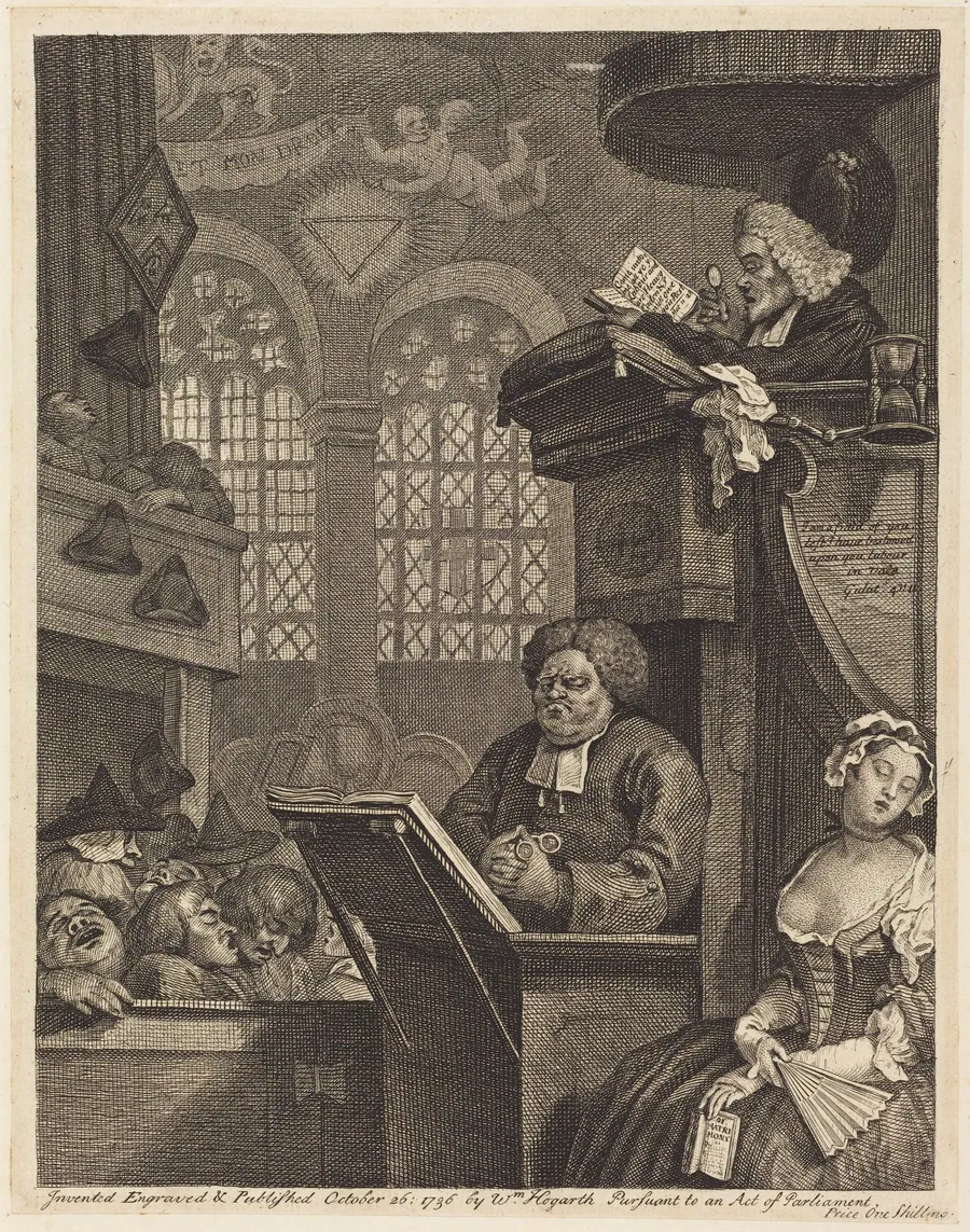 The Sleeping Congregation by William Hogarth
