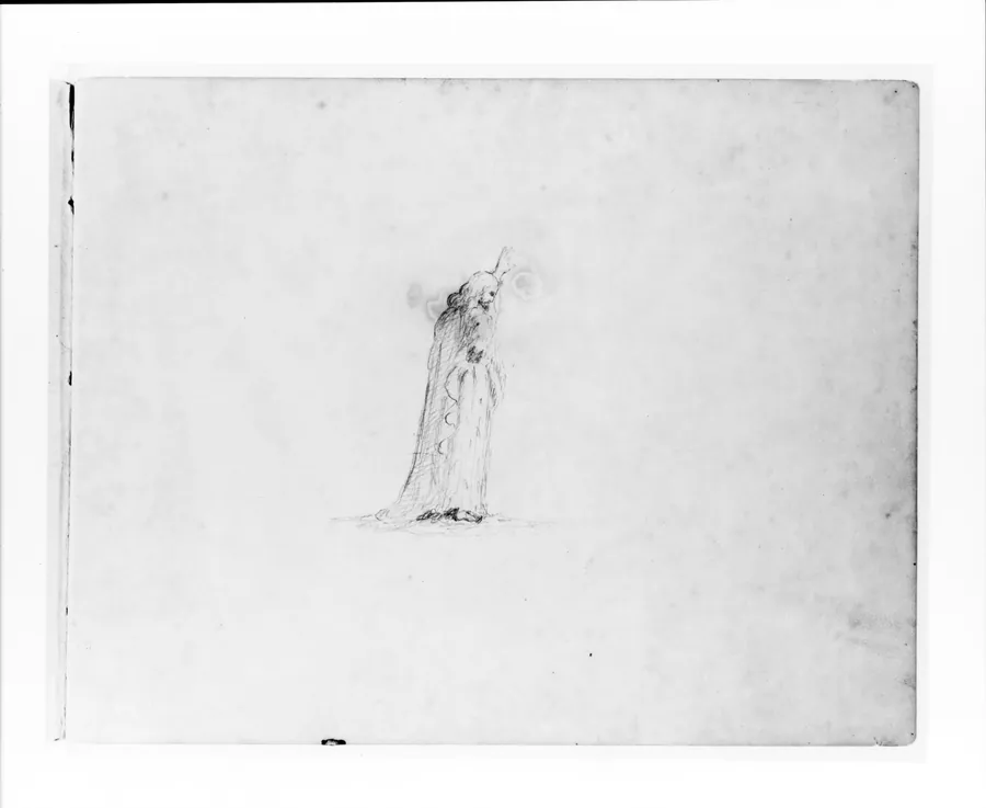 Standing Male Figure (Jesus Christ?) (from Sketchbook) by John Quincy Adams Ward