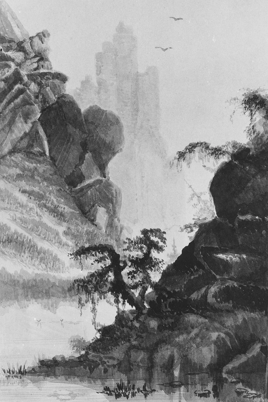 Mountain Landscape by David Pell Secor