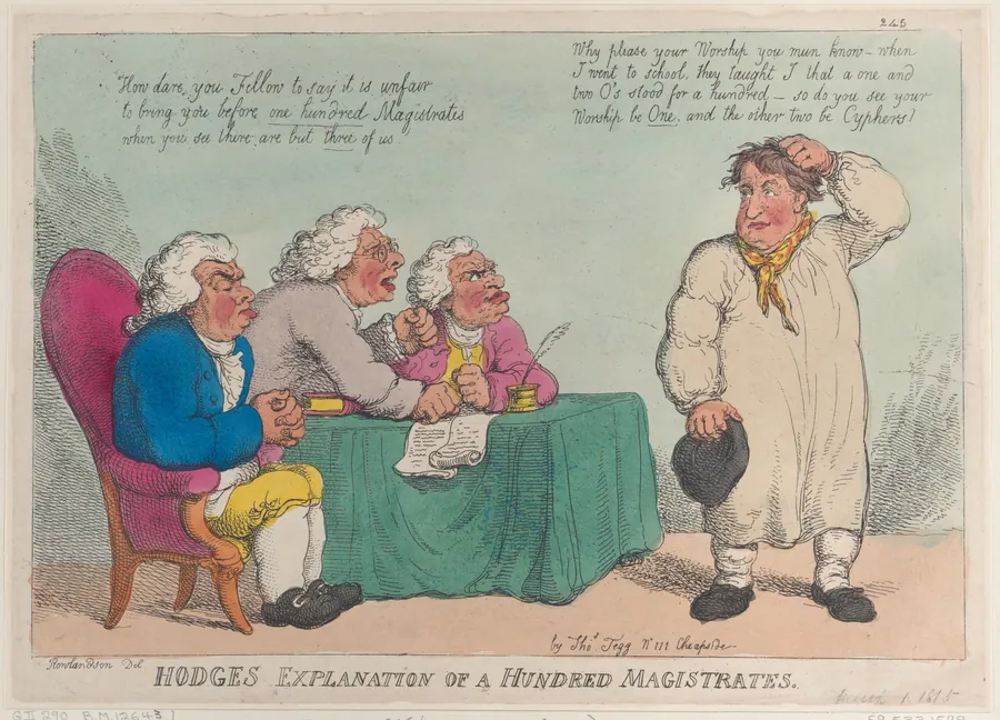 Hodge's Explanation of a Hundred Magistrates by Thomas Rowlandson