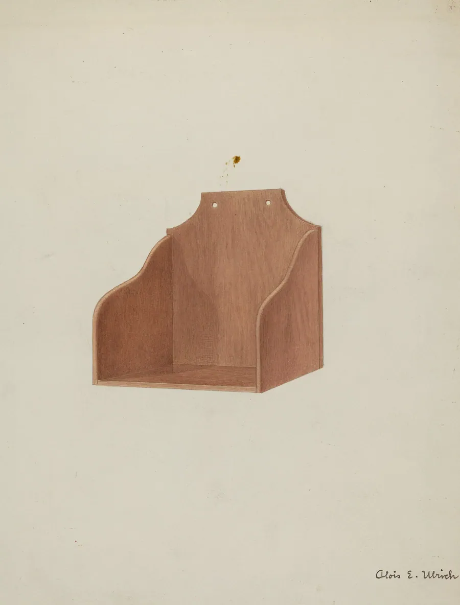 Shaker Wooden Wall Shelf by Alois E. Ulrich