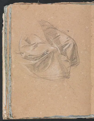 Verona Sketchbook: Drapery study (page 50)