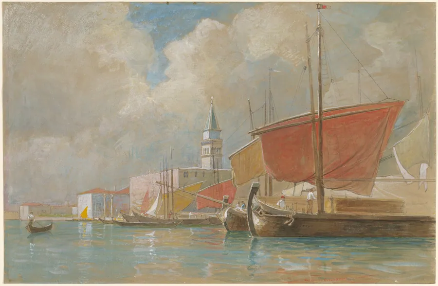 Shipping Along the Molo in Venice by William Stanley Haseltine