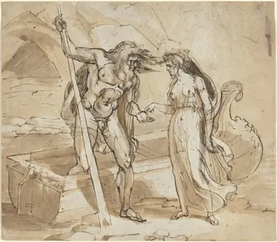 Psyche Giving Her Coin to Charon