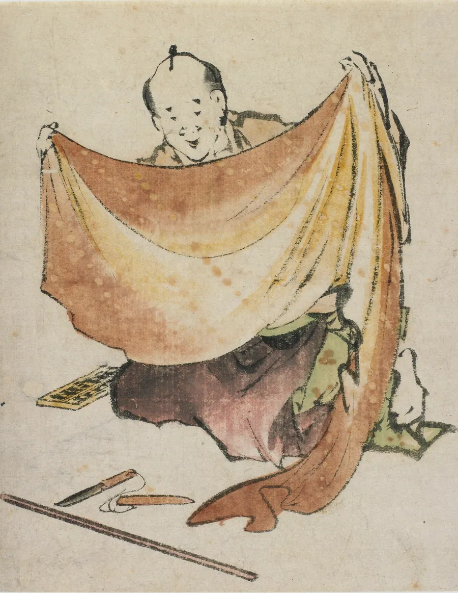 A Cloth Merchant by Katsushika Hokusai 葛飾北斎 (1760-1849)
