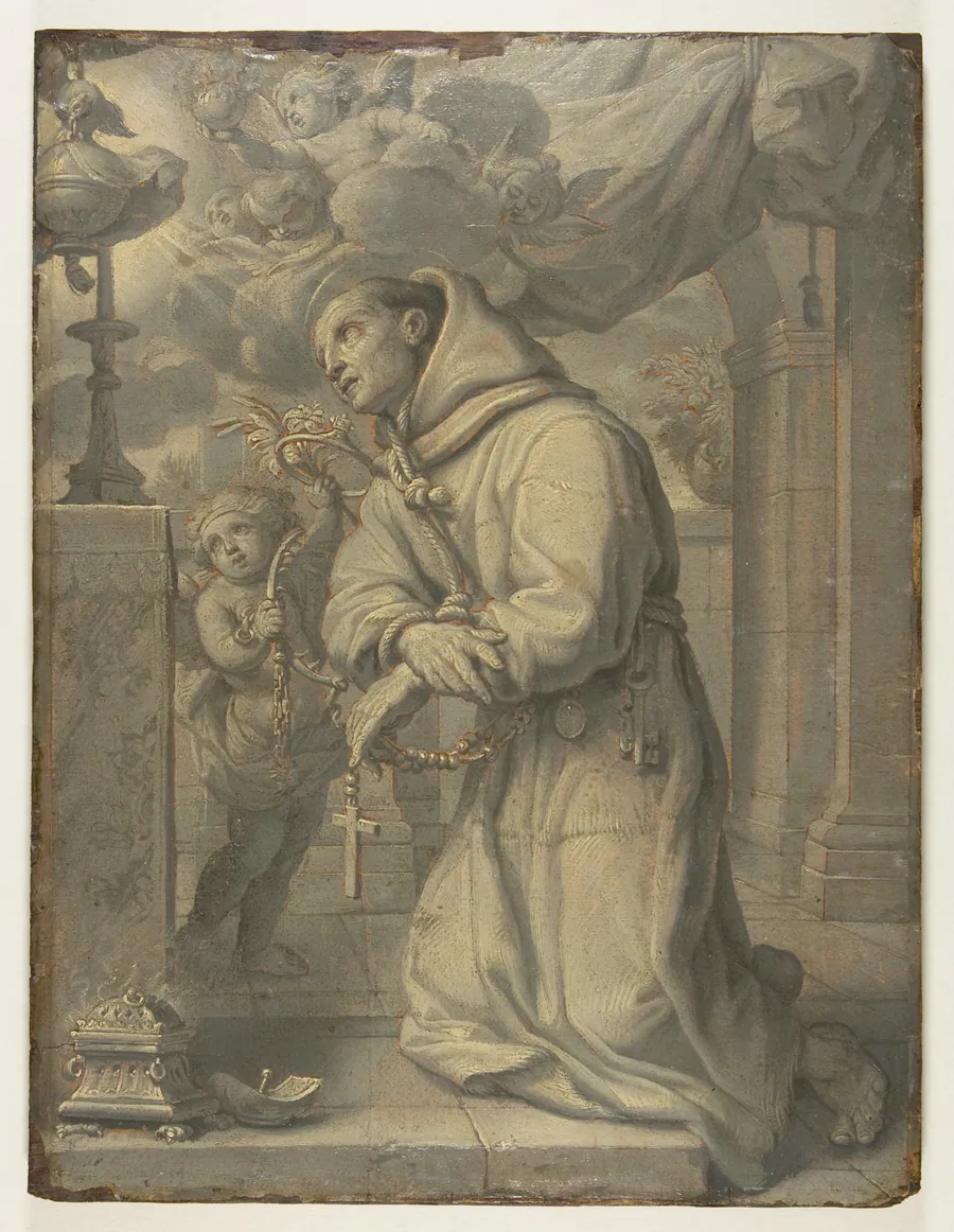 St. Paschal Baylon Adoring the Blessed Sacrament by Claude François
