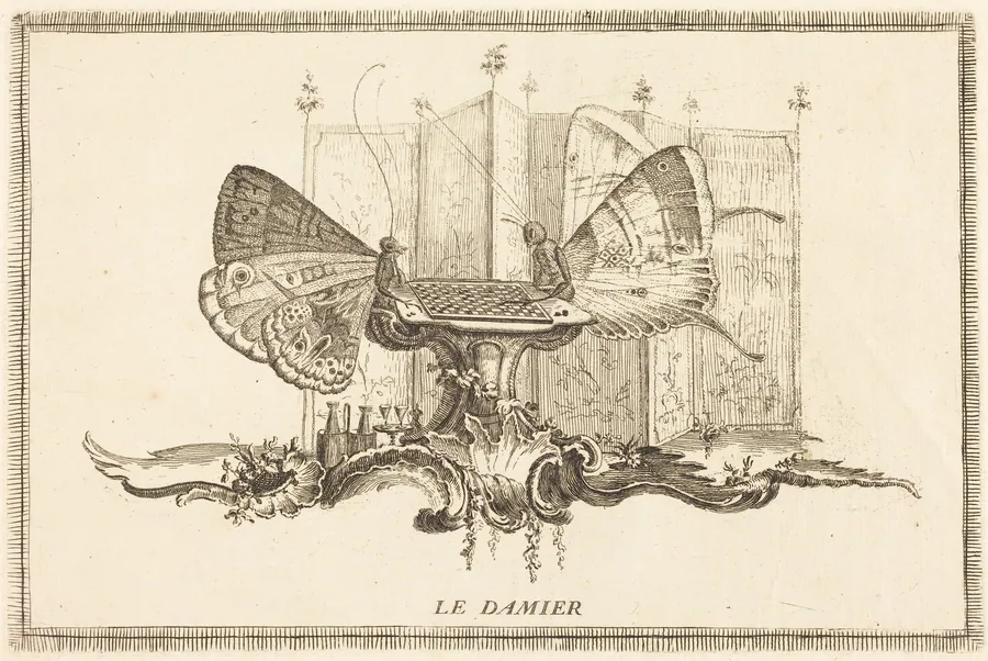 Le Damier (The Checkerboard) by Charles Germain de Saint-Aubin