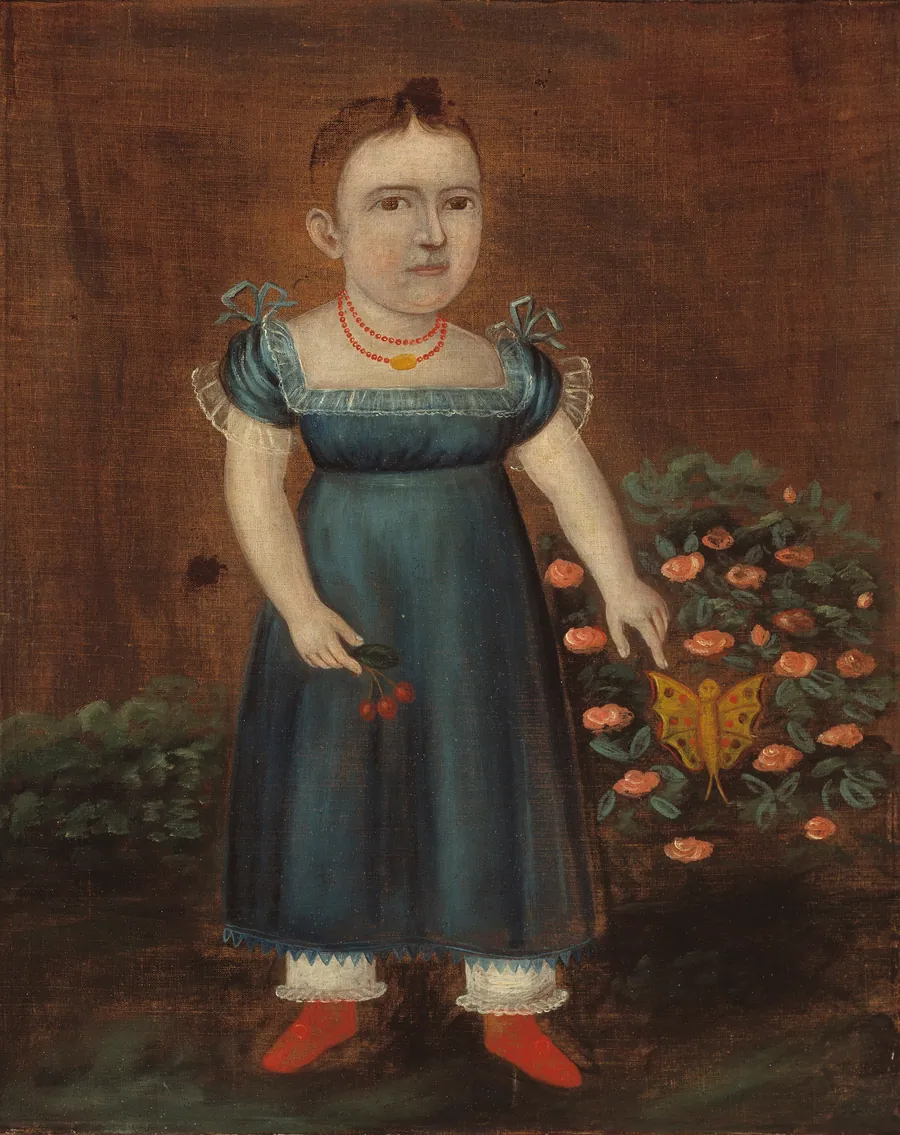 Portrait of Adelia Ellender by Joshua Johnson, born Baltimore County, MD ca.1763-died Anne Arundel County, MD ca. 1825