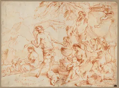 Bacchanal Before a Herm