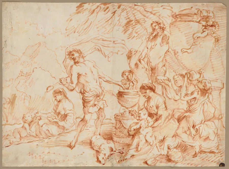 Bacchanal Before a Herm by Giovanni Benedetto Castiglione