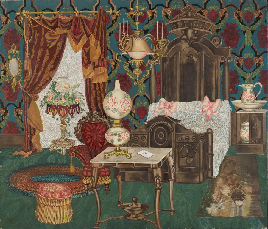 Bedroom, 1882 by Perkins Harnly