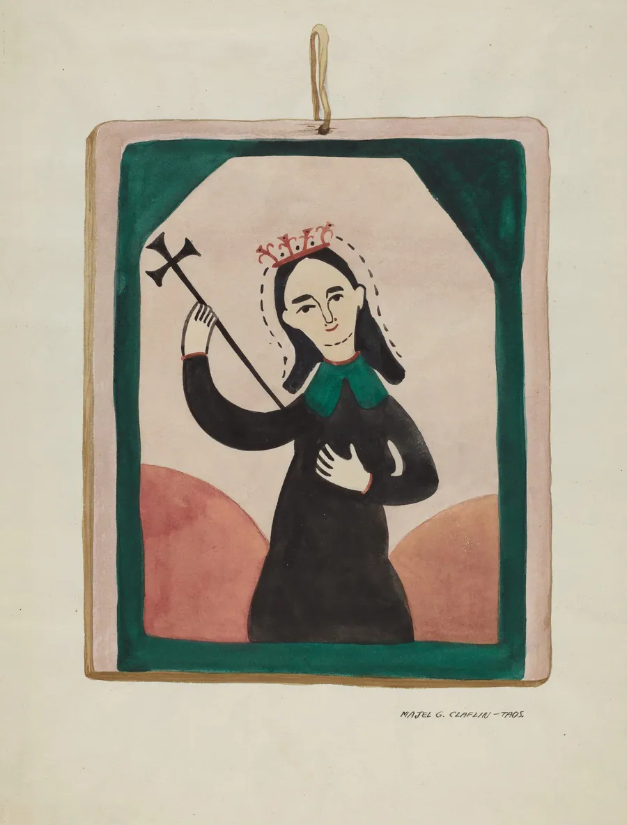 Retablo (Virgin) by Majel G. Claflin