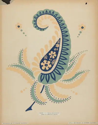 Early Californian Skirt from the portfolio "Decorative Art of Spanish California"