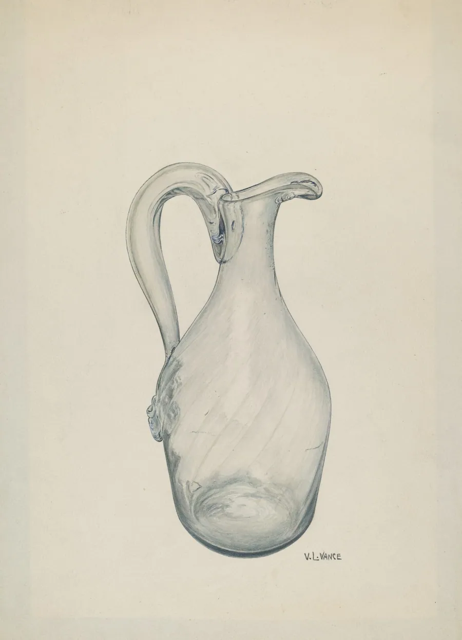 Clear Glass Cruet by V.L. Vance
