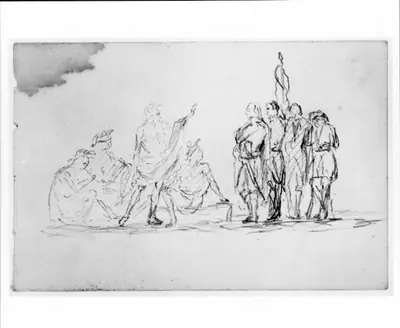 Study for Treaty with Native Americans (from Sketchbook)