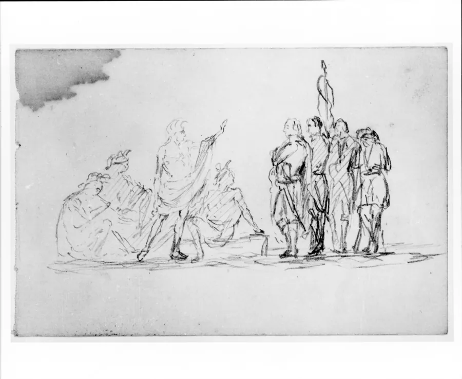 Study for Treaty with Native Americans (from Sketchbook) by John Quincy Adams Ward