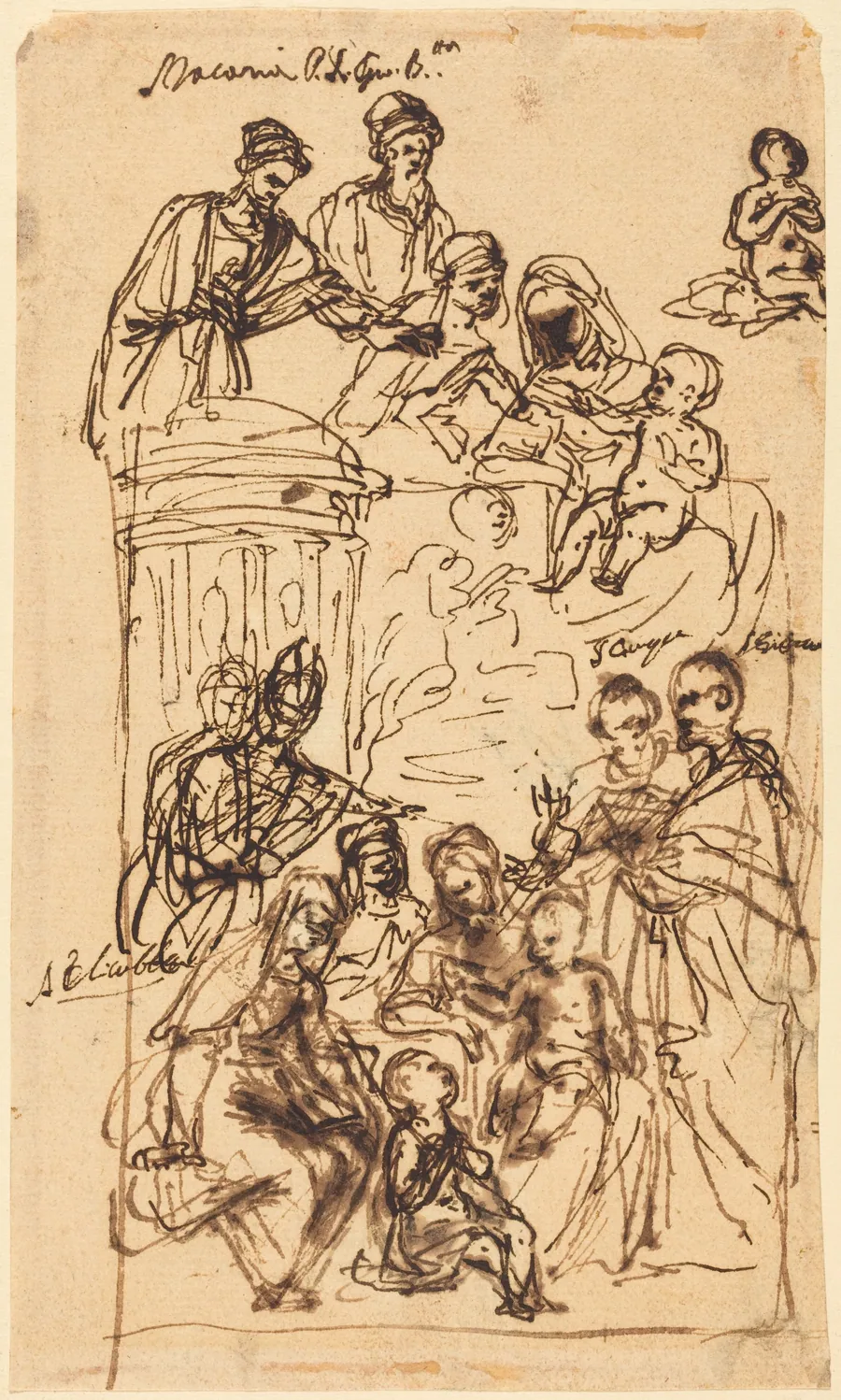 The Madonna and Child with Saints by Venetian 17th Century