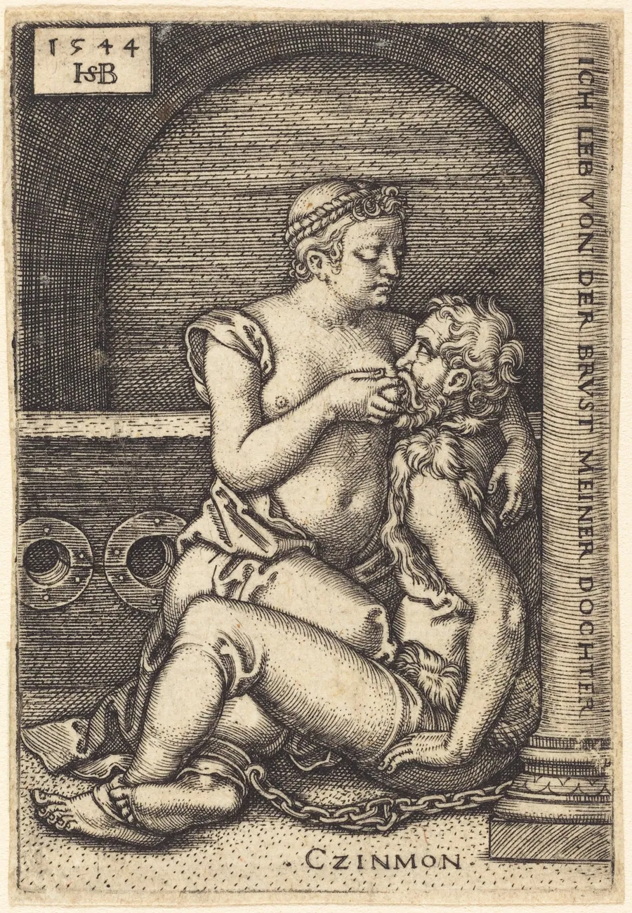 Cimon and Pero by Sebald Beham