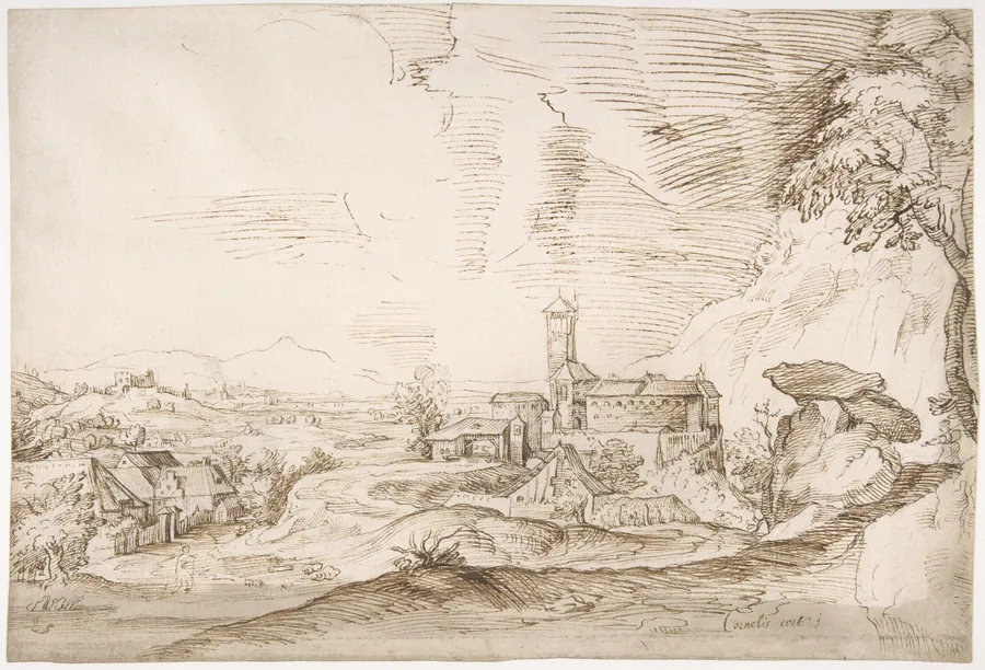 Italian Landscape by Cornelis Cort