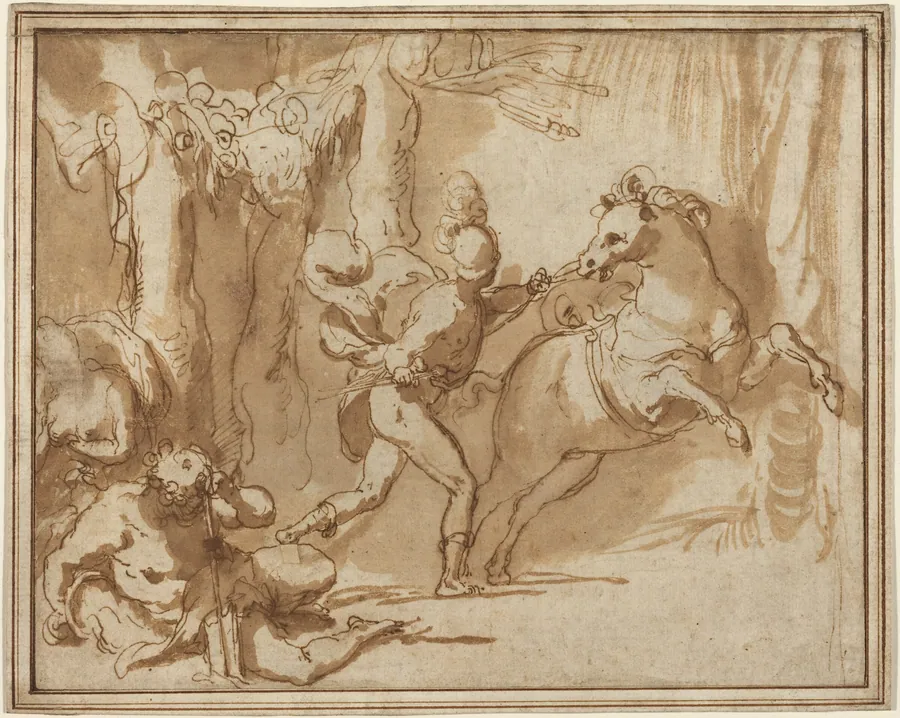 Alexander the Great and Bucephalus by Taddeo Zuccaro