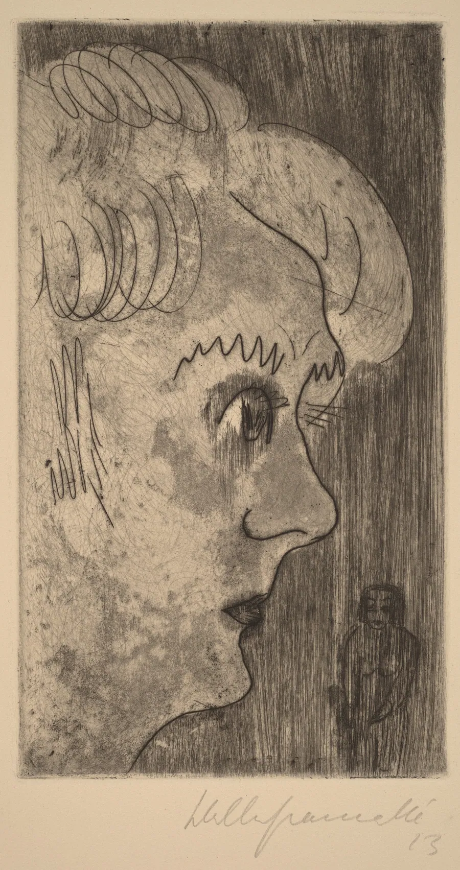 Head in Profile by Walter Gramatté