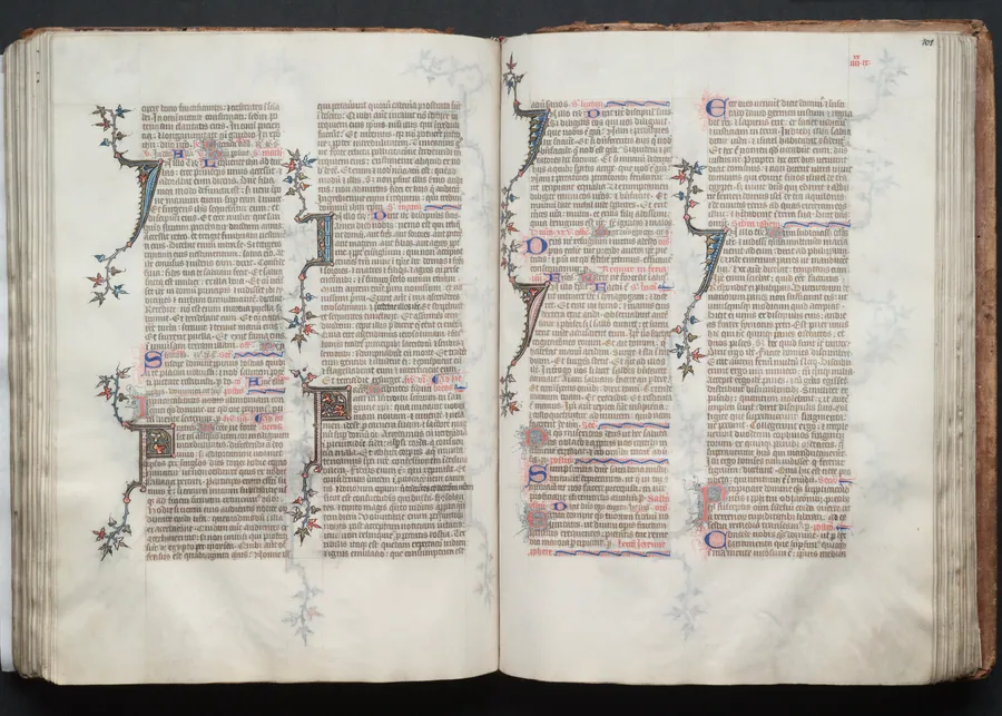 The Gotha Missal:  Fol. 101r, Text by Master of the Boqueteaux