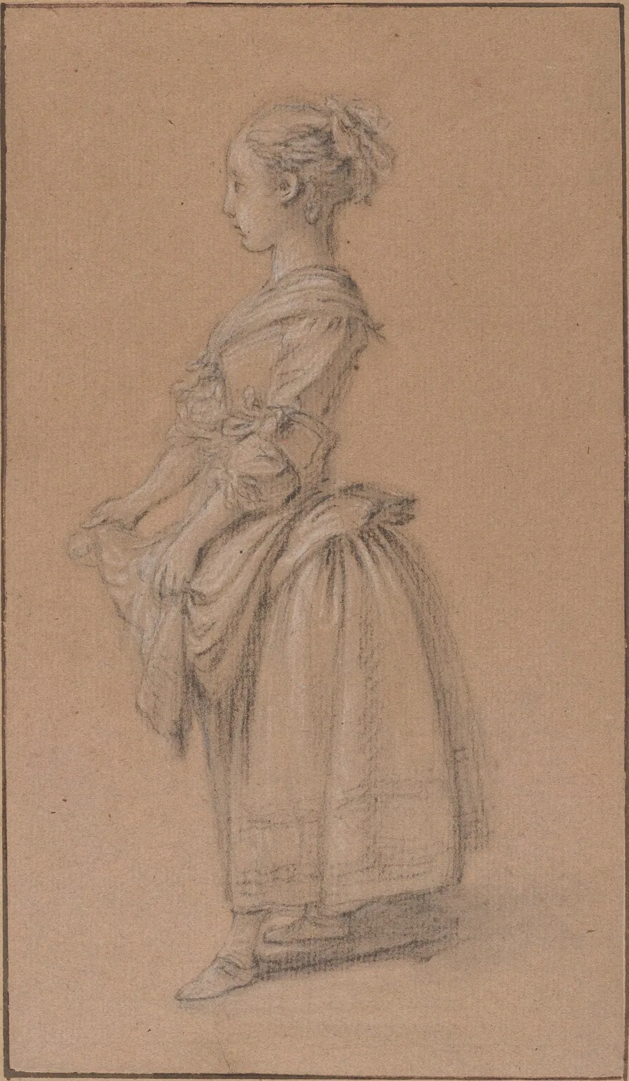 A Girl in Peasant Dress by Jean-François Clermont