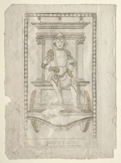 Mars (from the Tarocchi, series A:  Firmaments of the Universe, #45)