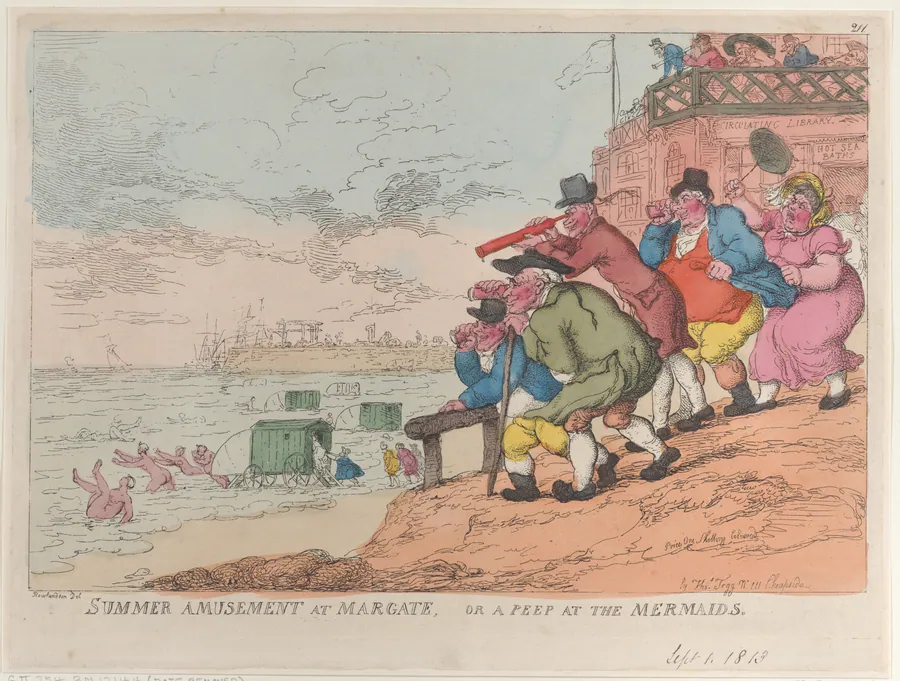 Summer Amusement at Margate, or a Peep at the Mermaids by Thomas Rowlandson