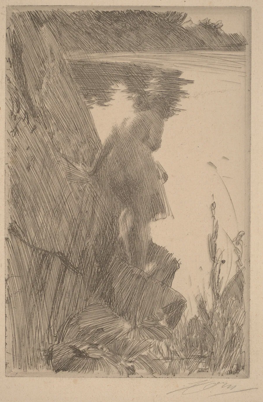 Bather III (Baigneuse de Dos) by Anders Zorn