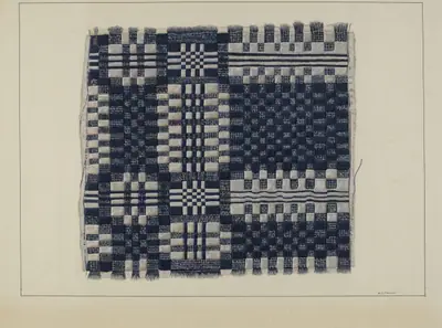 Blue and White Homespun