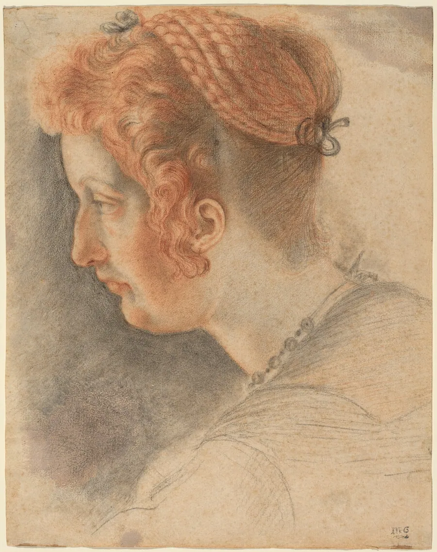 Head of a Woman in Profile by Sigismondo Coccapani
