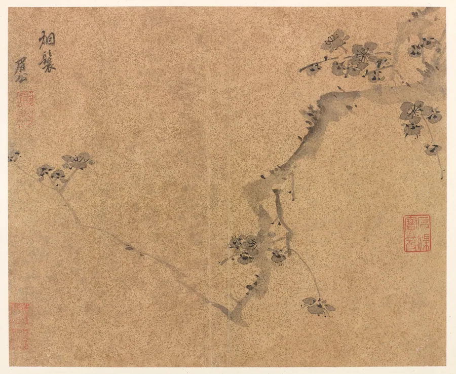 A plum branch by Chen Jiru (1558-1639)