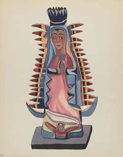 Plate 31: Our Lady of Guadalupe": From Portfolio "Spanish Colonial Designs of New Mexico"