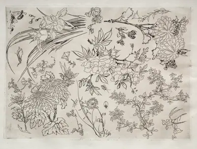 Dinner Service (Rousseau service): Flowers (no. 23)