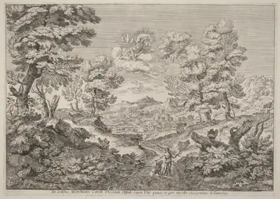 Apollo and a Nymph Leading a Lion