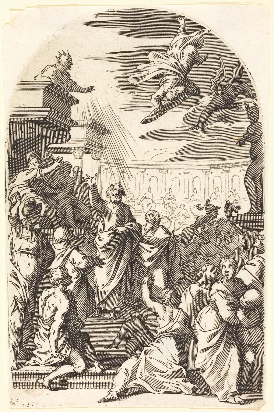 Fall of Simon the Magician by Jacques Callot