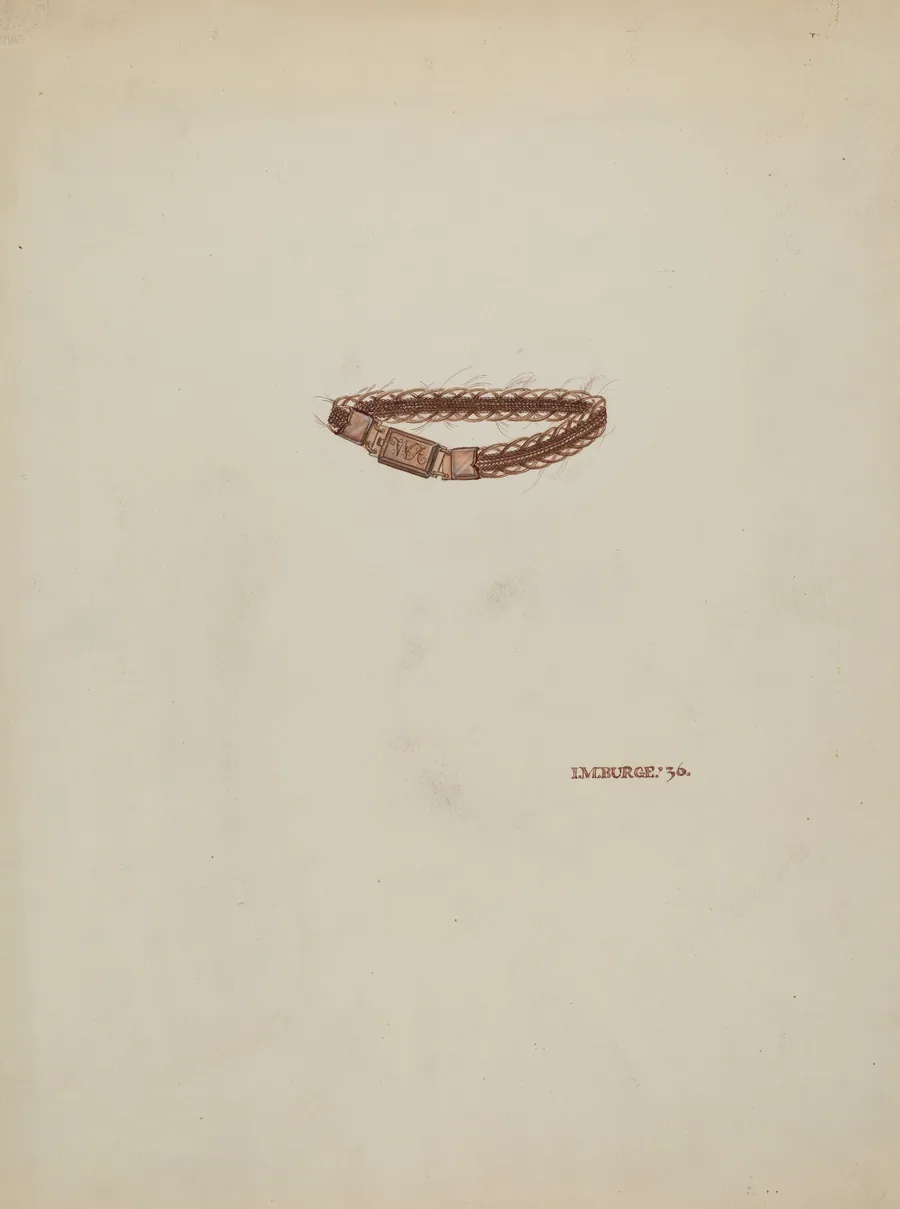 Woven Hair Bracelet by Irene M. Burge