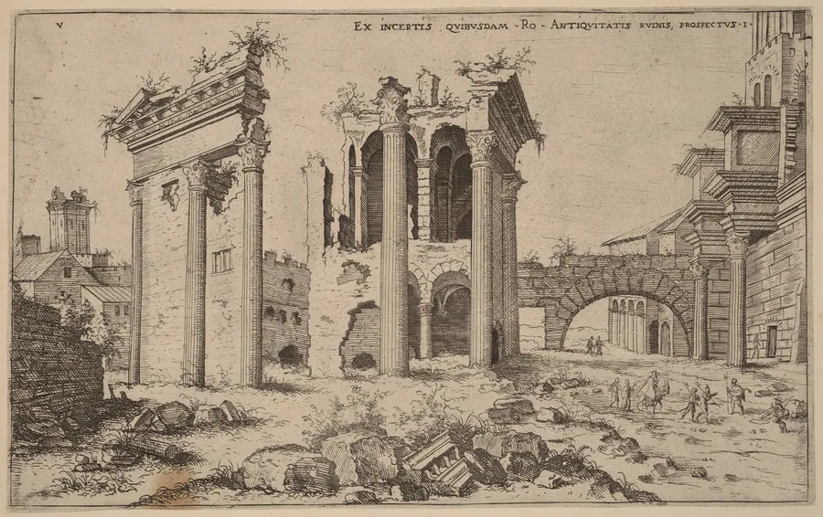View of the Forum of Nerva by Hieronymus Cock