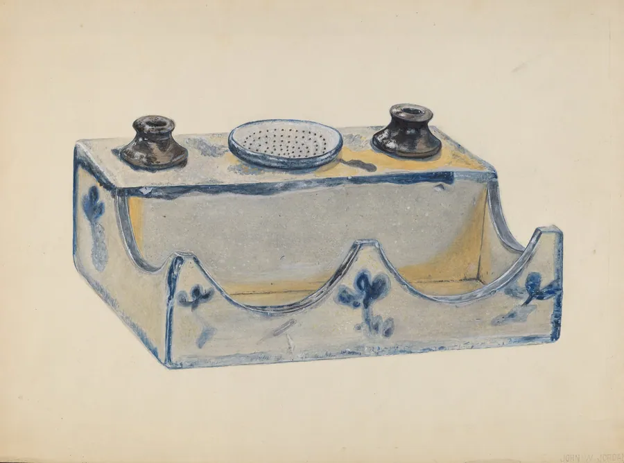 Pottery Ink Stand by John Jordan