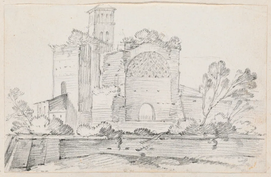 Ruins of the Temple of Venus and Rome in the Forum by Joseph-Marie Vien