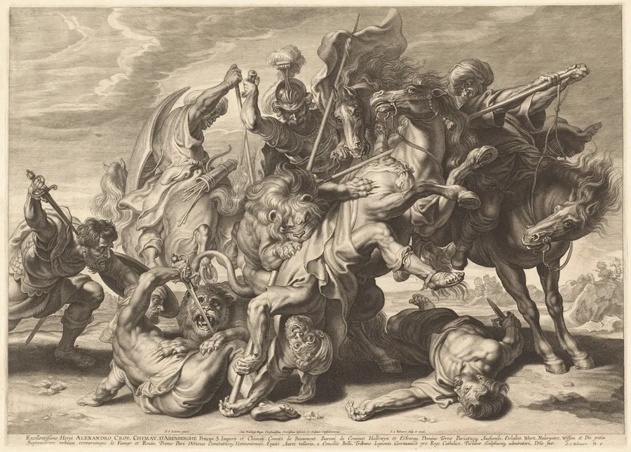 Lion Hunt by Schelte Adams Bolswert