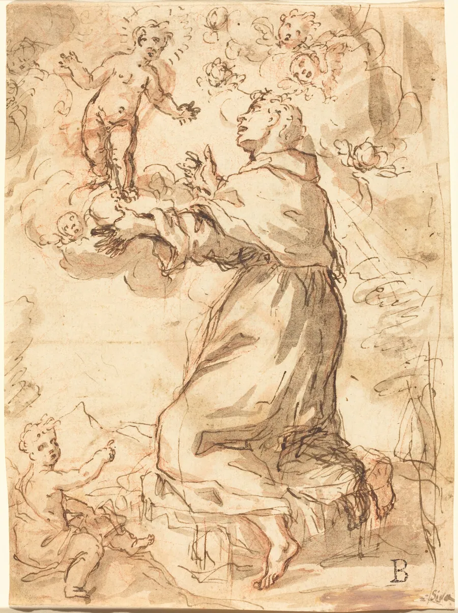 The Christ Child Appearing to Saint Francis by Venetian 17th Century