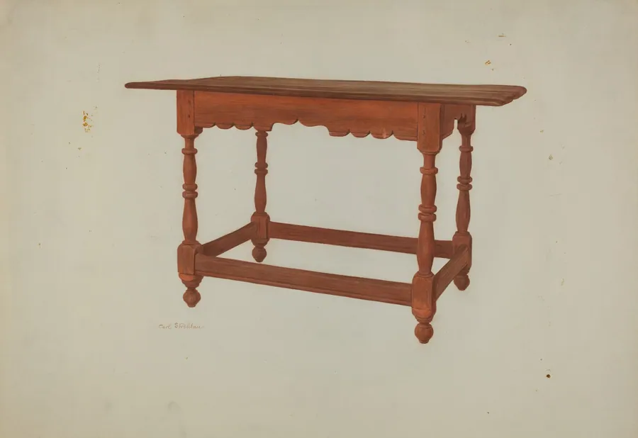 Pa. German Table by Carl Strehlau