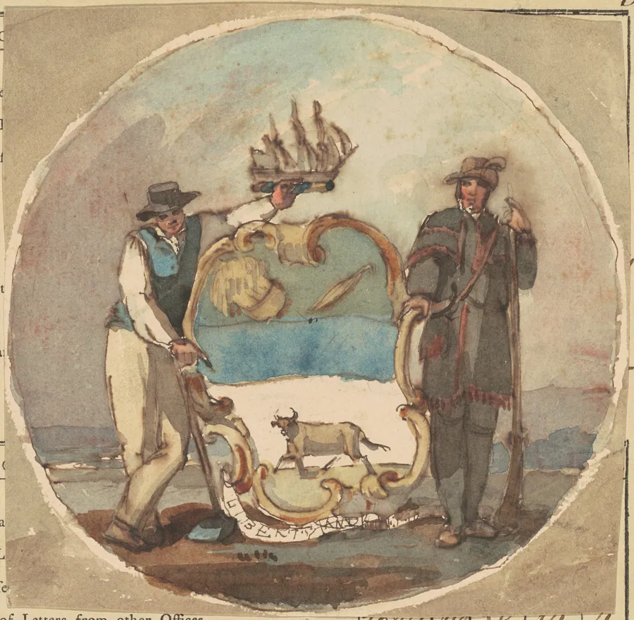Study for "The Great Seal of the State of Delaware" by Thomas Sully